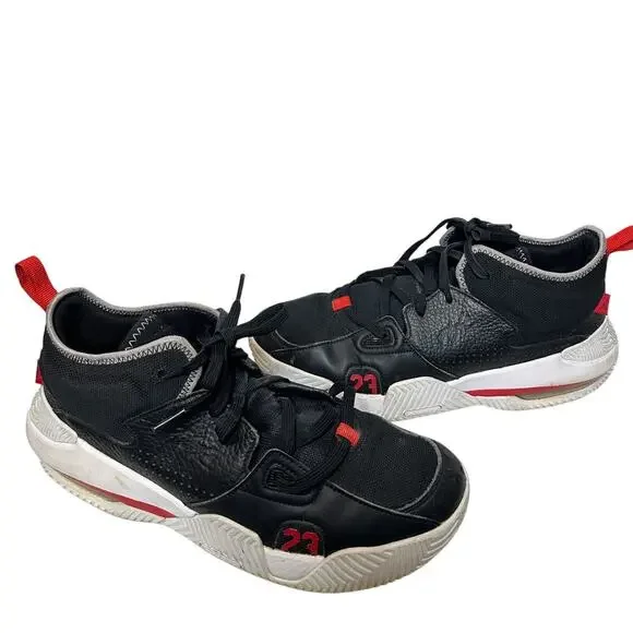 Sze 10.5 Men Nike Jordan Stay Loyal 2 Black White Red Jumpman Basketball Sneaker - Picture 2 of 11